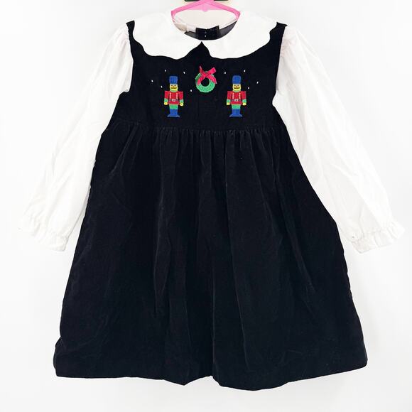 OshKosh B'gosh Other - Vintage Oshkosh Collection Velvet Dress Size 4 90's Black Christmas Nutcracker